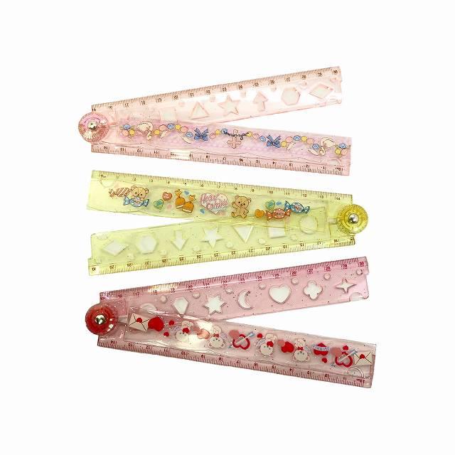 折りたたみ 定規 3個セット クマ ハート 15cm 30cm スケール 折り畳み かわいい Ml 806 メール便ok Ml 806 バラエティ雑貨 ハッピーパッチ 通販 Yahoo ショッピング