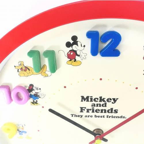 壁掛け時計 ミッキーフレンズ アイコン ウォールクロック ディズニー