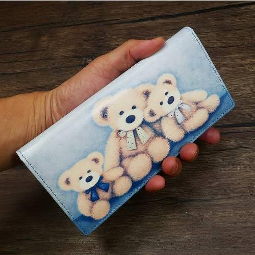 長財布 レディース 二つ折り Deckas Paris クマ柄 898A-P173 長