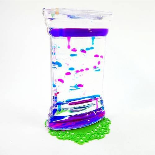 オイルタイマー ピンク ブルー コースターセット オイル時計 ドロップ