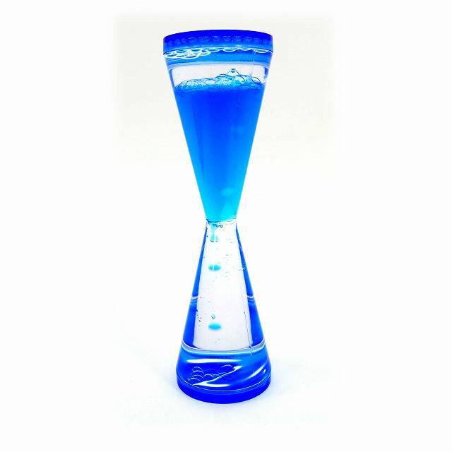 オイルタイマー 背の高いスライム ブルー コースターセット オイル時計 ドロップモーション オイルモーション OIL163 宅配便のみ の商品画像