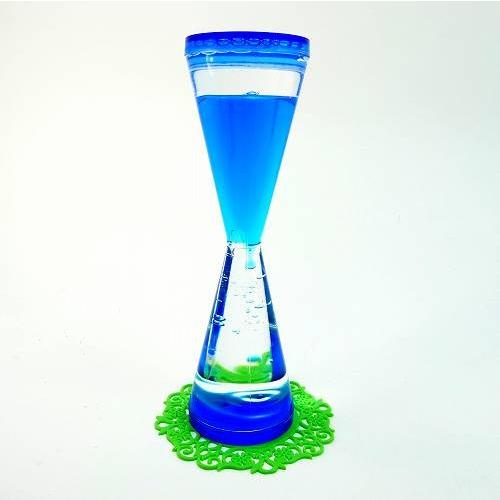 オイルタイマー 背の高いスライム ブルー コースターセット オイル時計