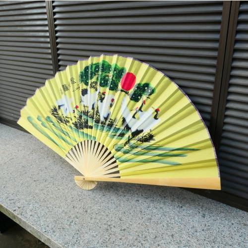 りんご　扇子 扇子 大きい 松 鶴 日の丸 黄色 飾り扇子 ビッグ扇子 ジャンボ扇子 約