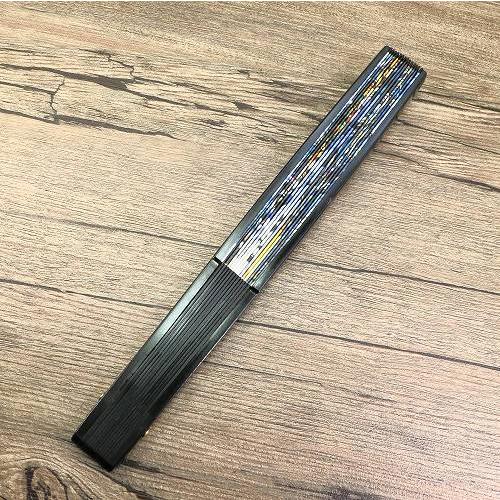 扇子 大きい 風雲 虎と龍 黒 飾り扇子 ビッグ扇子 約27cm 幅47cm