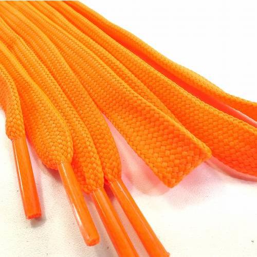 大人の靴ひも 新A 靴紐 平紐 蛍光 オレンジ 幅11ミリ 長さ110-120cm