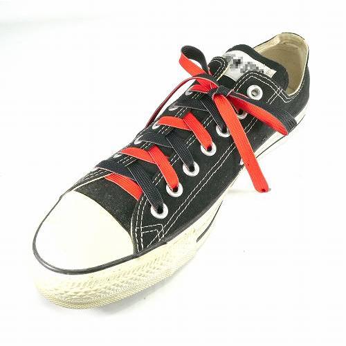 靴ひも 靴紐 平紐 リバーシブル 赤 黒 レッド ブラック 幅ミリ 長さ