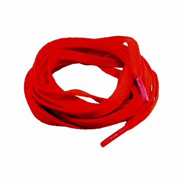 靴ひも 靴紐 平紐 無地 赤 幅8mm 長さ 約120cm レッド シューレース