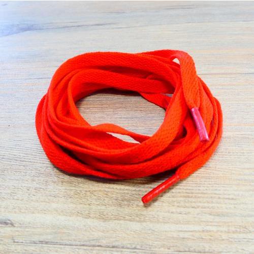 靴ひも 靴紐 平紐 無地 赤 幅8mm 長さ 約120cm レッド シューレース