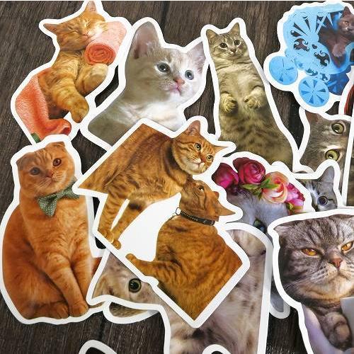 送料無料 フレークシール 猫 約200枚セット 福袋 てんこ盛り