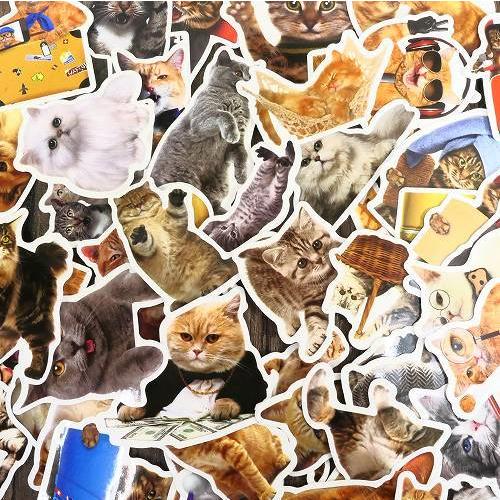 No.0390【ナンバーねこさん大量❤】フレークシール(114枚) 送料無料 フレークシール 猫 約200枚セット 福袋 てんこ盛り