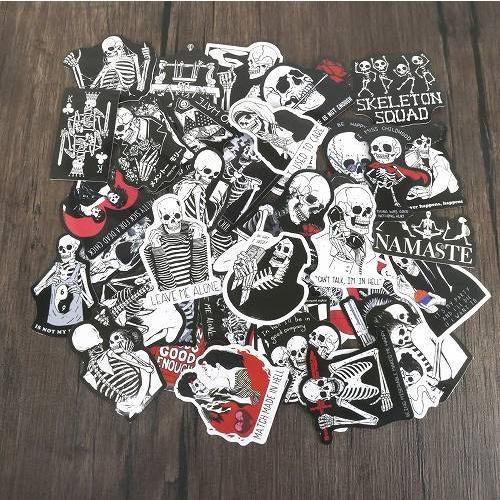 送料無料 フレークシール ドクロ 約200枚セット 福袋 てんこ盛り