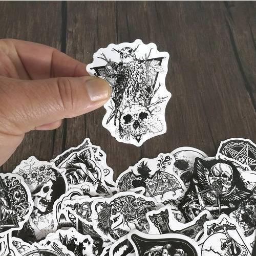 送料無料 フレークシール ドクロ 約200枚セット 福袋 てんこ盛り