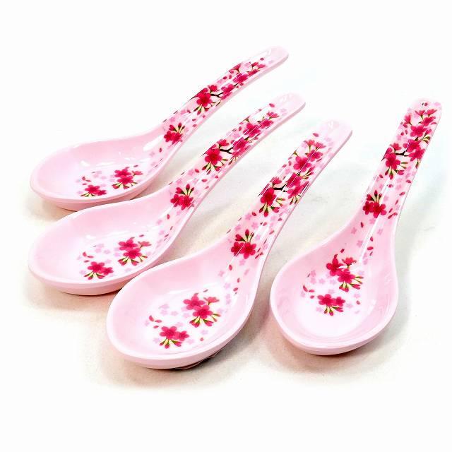メラミン食器 れんげ 小さめ さくら 桜柄 4本セット 花柄 レンゲ チャーハン ラーメン シチュー スープ カトラリー おしゃれ かわいい Tw 72 宅配便のみ Tw 072 バラエティ雑貨 ハッピーパッチ 通販 Yahoo ショッピング