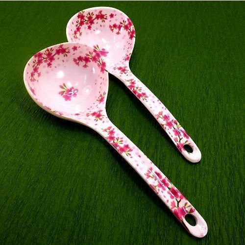 メラミン食器 おたま お玉 大小セット さくら 桜柄 花柄 スープ