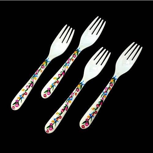 メラミン食器 フォーク チューリップ柄 4本セット 花柄 テーブル