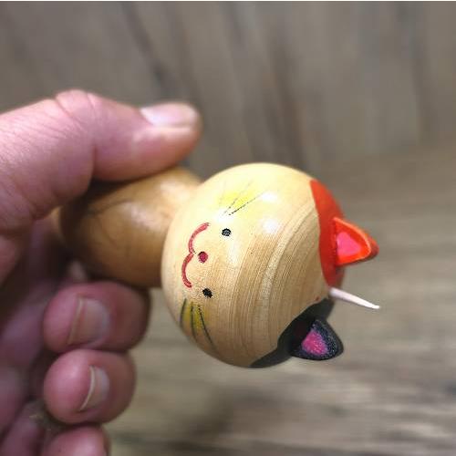 爪楊枝入れ 木製 猫 つまようじケース つまようじホルダー おしゃれ