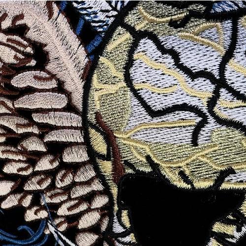 ワッペン 大きい アイロン 刺繍 ドクロ DEATH ビッグ パッチワーク WF