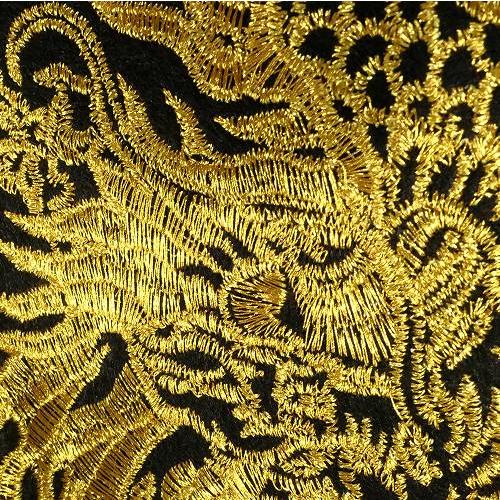 ワッペン 大きい アイロン 刺繍 ドラゴン 双竜 左右セット ビッグ