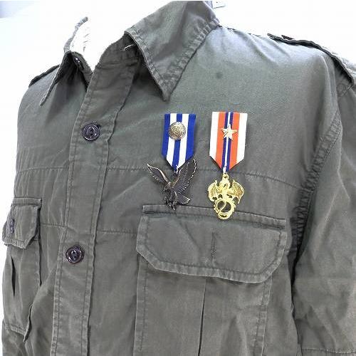 ※アンティーク 未使用アメリカ軍　勲章ピンバッヂ（2個セット) アメリカ軍放出品 記章 ナショナルディフェンスサービスメダル