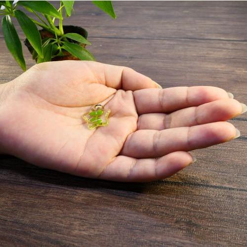 葉っぱ型クリスタル チェコビーズ アップルリーフ 18×13mm オリーブシルバーライン 10個