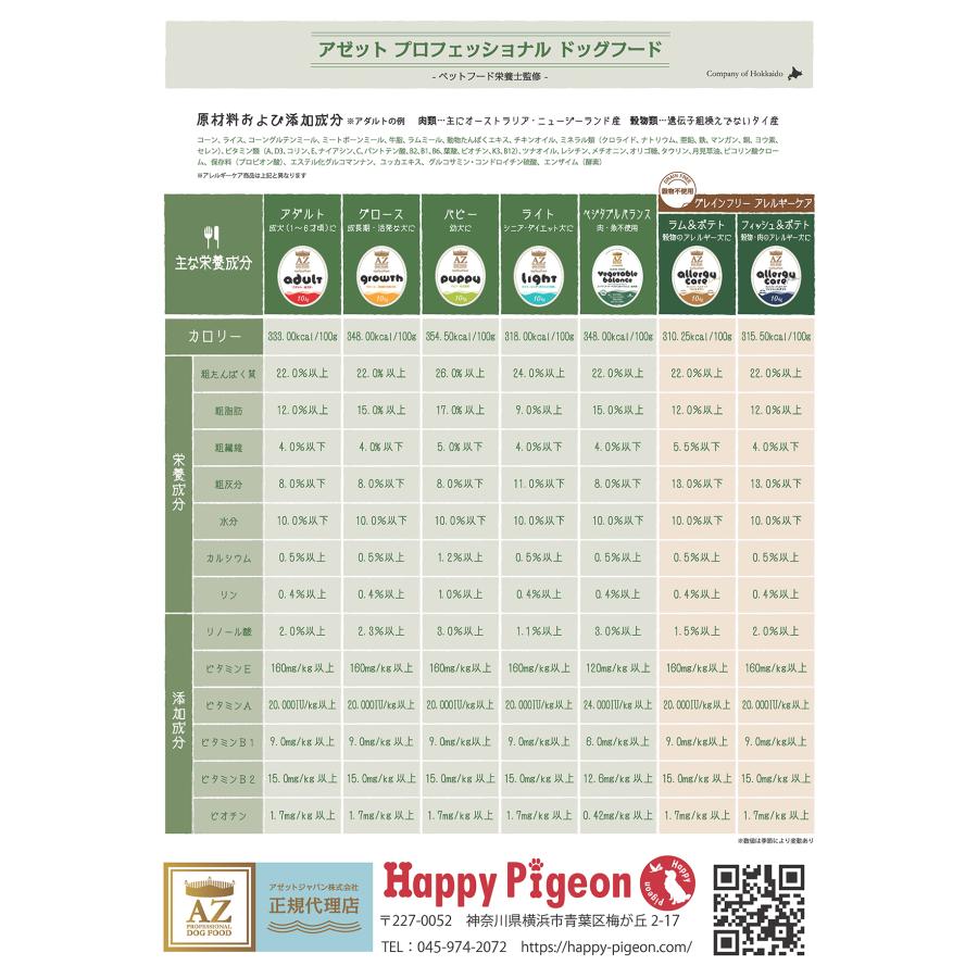 送料無料 AZ アゼット ドッグフード アダルト（成犬用）20kg+おやつ付