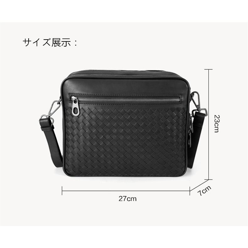 【新品未使用】HOUDY メンズ　本革パッチワーク　ショルダーバッグ　ブラック シンセティックレザー型押しミニショルダーバッグ｜メンズ