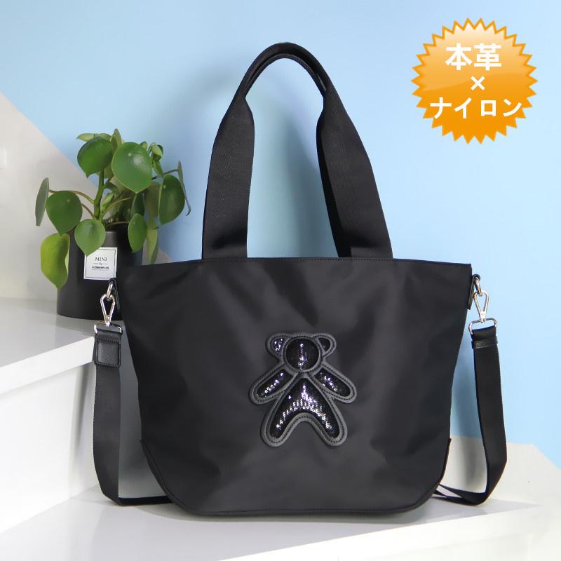 トートバッグ レディース ナイロン 革 秋冬 人気 カバン 鞄 ショルダーバッグ 本革 撥水 くまちゃん 女性 斜め掛け 手持ち 肩掛け 2way 超軽量 送料無料 Hr2101 吉祥兎 通販 Yahoo ショッピング