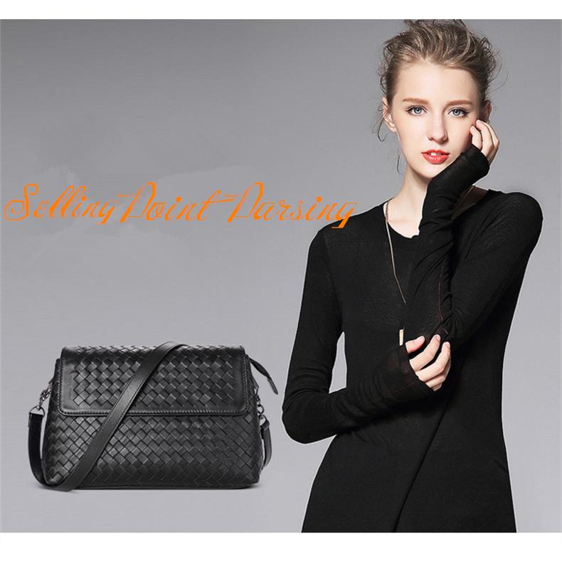 ショルダーバッグ レディース 革 本革 羊革 メッシュ 秋冬 女性 手編み  