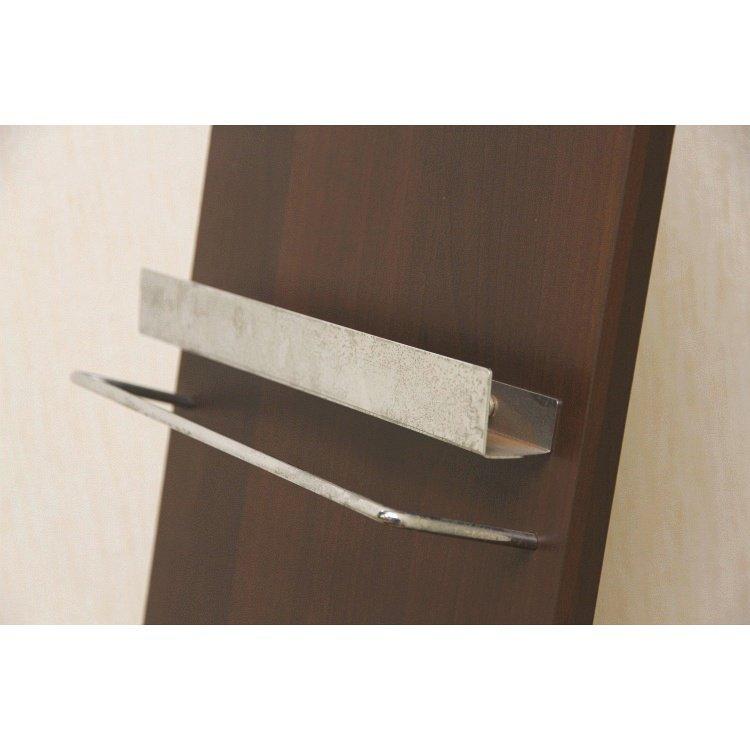 吉川 木製 彫刻 マガジンラック 薄型 スリム ダークブラウン 2段 吉川