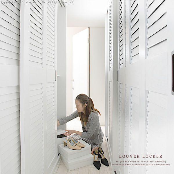 ★クローゼット 引き戸ルーバーワードローブ 幅90cm 通気性の良い 引き戸ルーバーワードローブ 幅90cm 通販 - ディノス