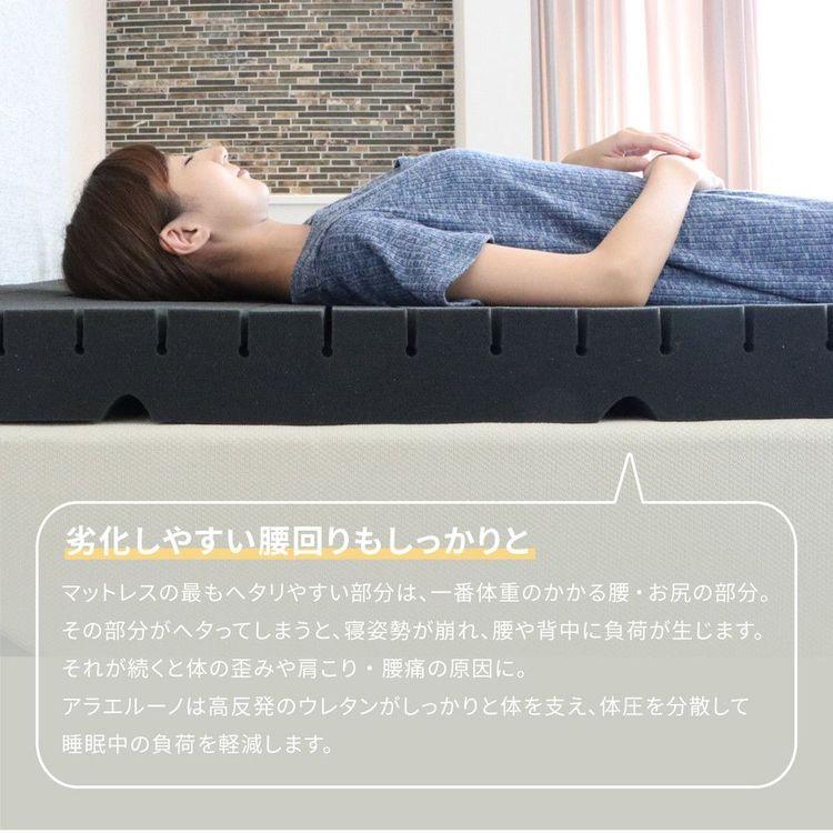 (タイムセール中) マットレス 8cm厚 ダブル 洗える 専用ネット付き 硬め 高反発 ウレタン_5