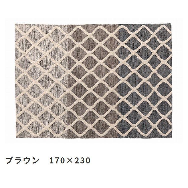 (タイムセール中) ラグマット 約3畳 長方形 170×230 インド製コットンラグ おしゃれ グラデーションストライプ