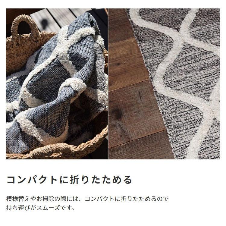 (タイムセール中) ラグマット 約3畳 長方形 170×230 インド製コットンラグ おしゃれ グラデーションストライプ