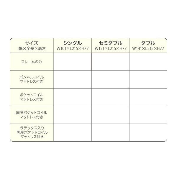 ダブルベッド マットレス付き ラテックス入り国産ポケットコイル Miana_11