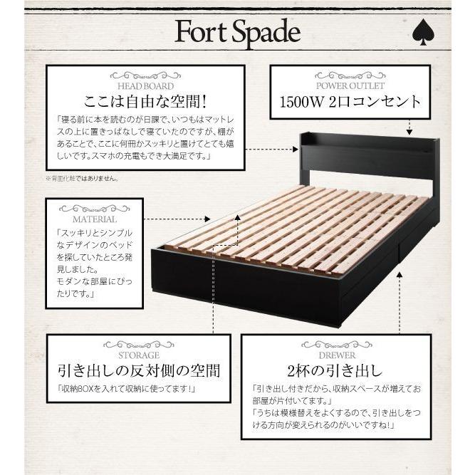 シングルベッド マットレス付き 国産カバーポケットコイル 棚・コンセント付き収納付きすのこベッド シングル