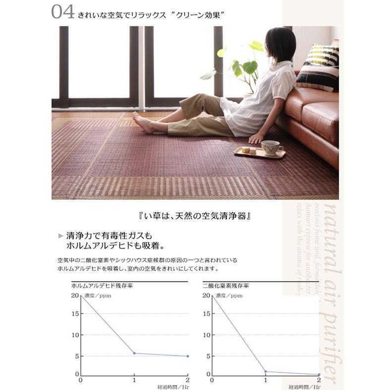 い草ラグ 176×230cm 国産涼感不織布なし 夏用ラグマット
