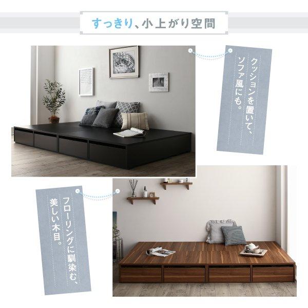 収納付きベッド シングル ベッドフレームのみ引き出しなし 引き出し