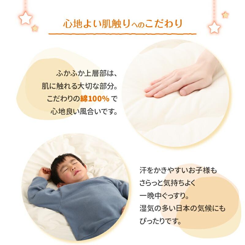 敷き布団 幅280cm 綿100% 大きいサイズ ふかふか上層部単品 洗える_9