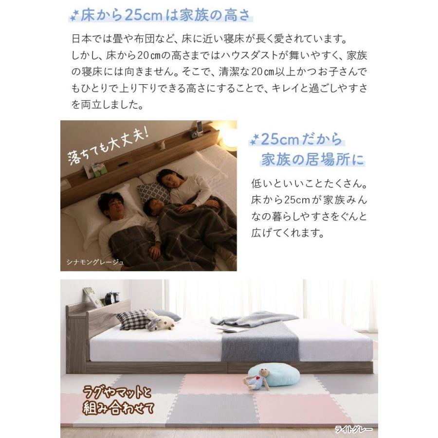 ローベッド WK280（D＋D） 敷布団付き 組立付き