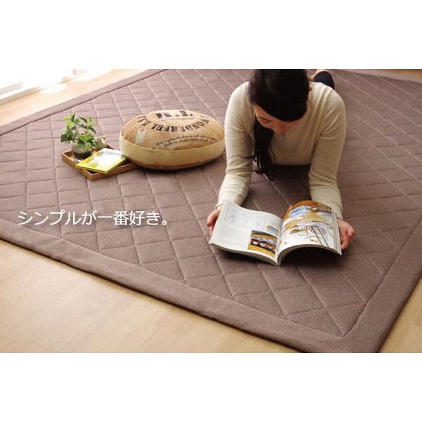 ラグマット 冬用 3畳 約190×240cm おしゃれ 洗える デニム調 すべり止め ホットカーペット