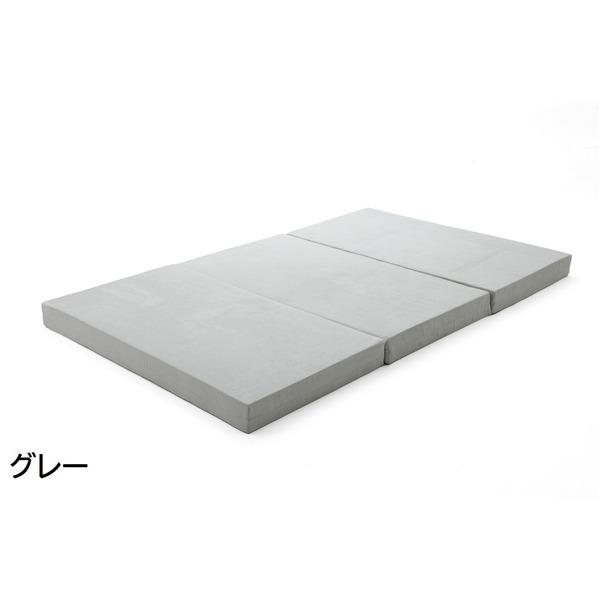 マットレス セミダブル 三つ折り 極厚10cm ウレタンフォーム 日本製 ベッドフレーム別売_2