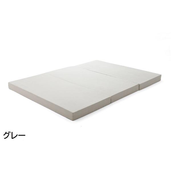 (タイムセール中) マットレス ダブル 三つ折り 極厚10cm ウレタンフォーム 日本製 ベッドフレーム別売_2