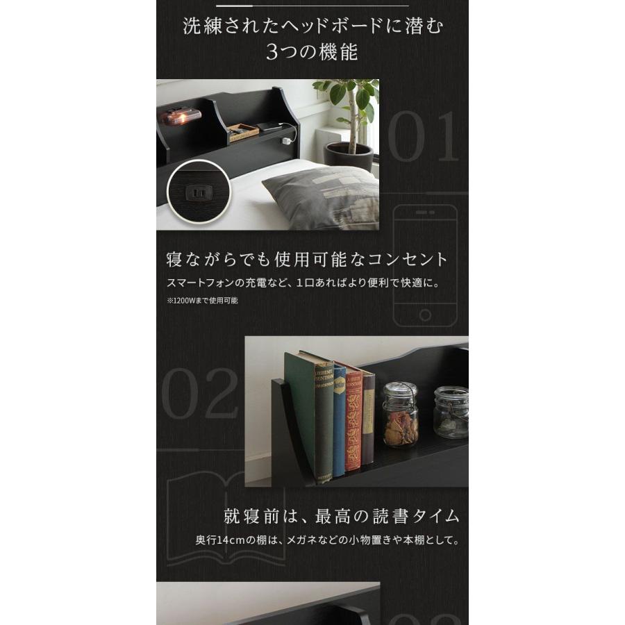 ダブルベッド マットレス付き 海外製ボンネルコイル 引き出し収納付き_2