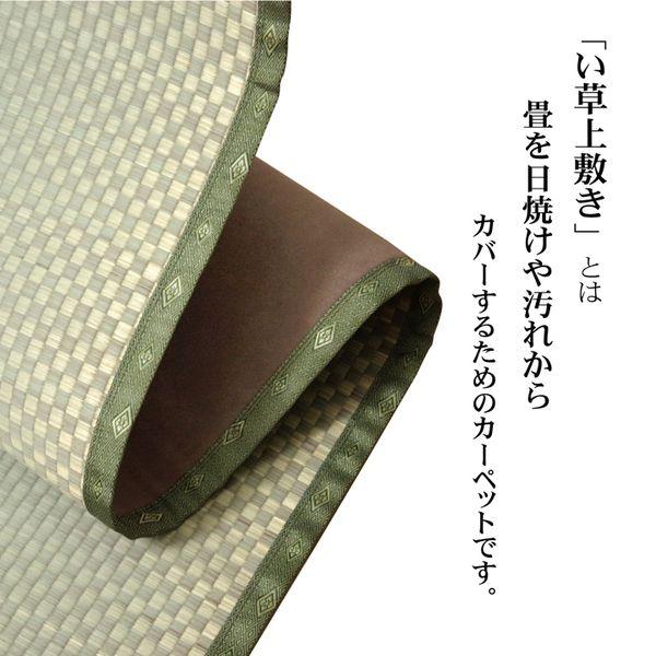 (タイムセール中) 上敷きラグマット 夏用 い草 本間6畳 約286.5×382cm 長方形 日本製 ウレタン 抗菌