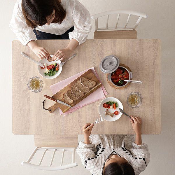 ダイニングチェアー 4脚組 おしゃれ ナチュラル×ホワイト_5