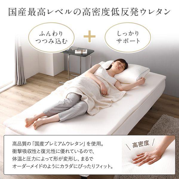 マットレス 低反発 98×198cm シングル＆まくらセット 日本製 抗菌 体圧分散 高密度 敷き布団_2