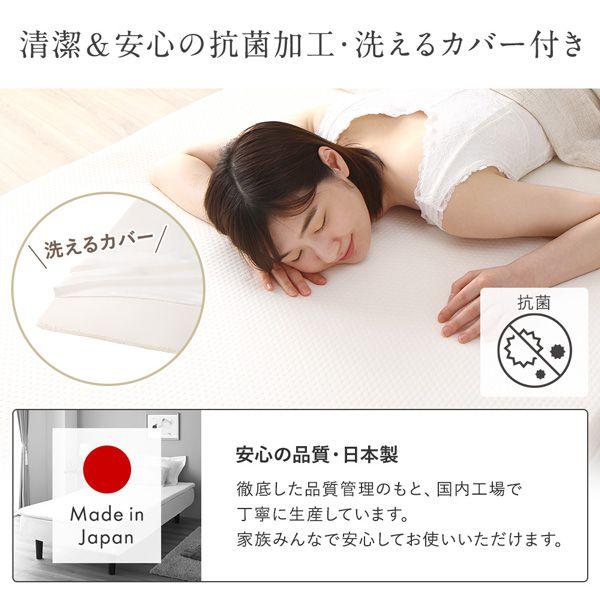 マットレス 低反発 98×198cm シングル＆まくらセット 日本製 抗菌 体圧分散 高密度 敷き布団_4