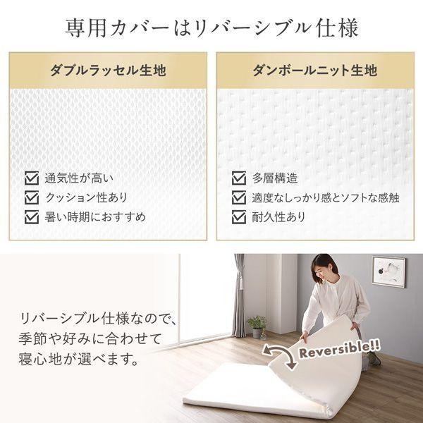 マットレス 低反発 98×198cm シングル＆まくらセット 日本製 抗菌 体圧分散 高密度 敷き布団_5