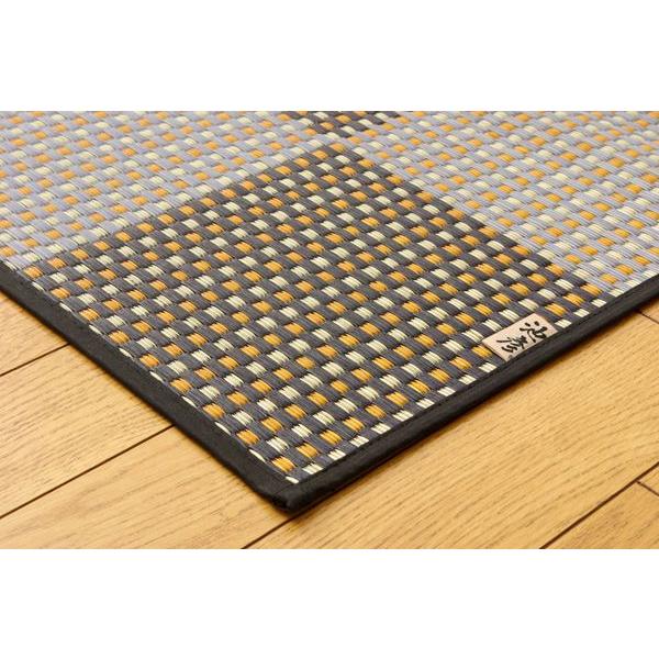 ラグマット 夏用 い草ラグ 江戸間3畳 約174×261cm ござ 抗菌 レッド_11