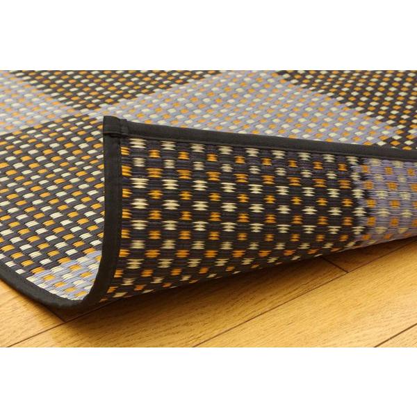 ラグマット 夏用 い草ラグ 江戸間3畳 約174×261cm ござ 抗菌 レッド_12